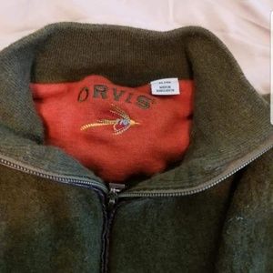 Children's XL Orvis 1/4 zip wool sweater.